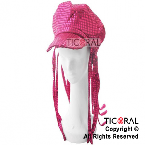 SOMBRERO FUCSIA BOINA CON TIRAS HS3090-6 x 1